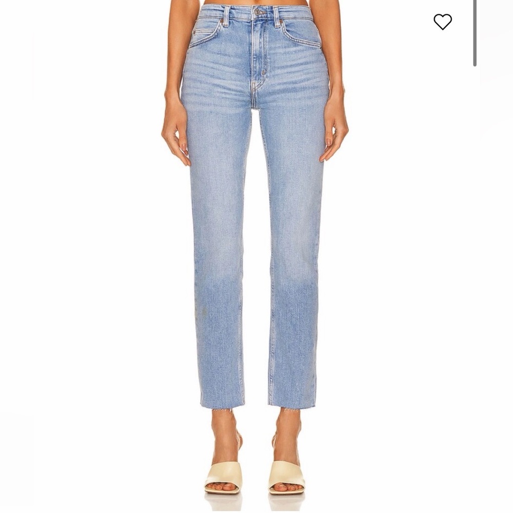 NWOT Re/Done Sanded Blue 70s Straight Jeans